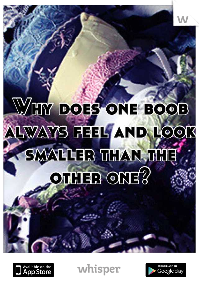 Why does one boob always feel and look smaller than the other one?