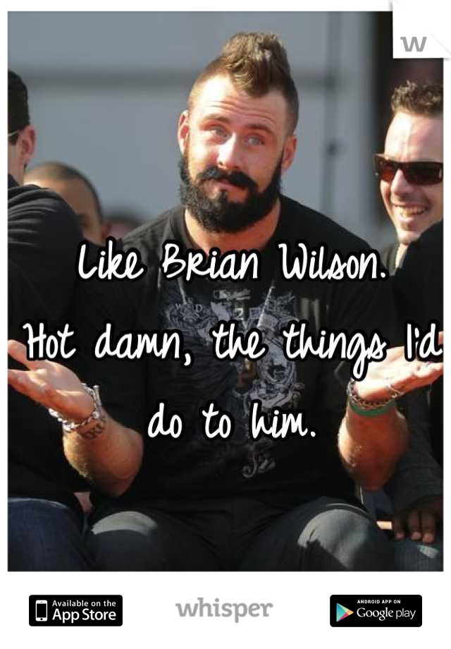 Like Brian Wilson.
Hot damn, the things I'd do to him.
