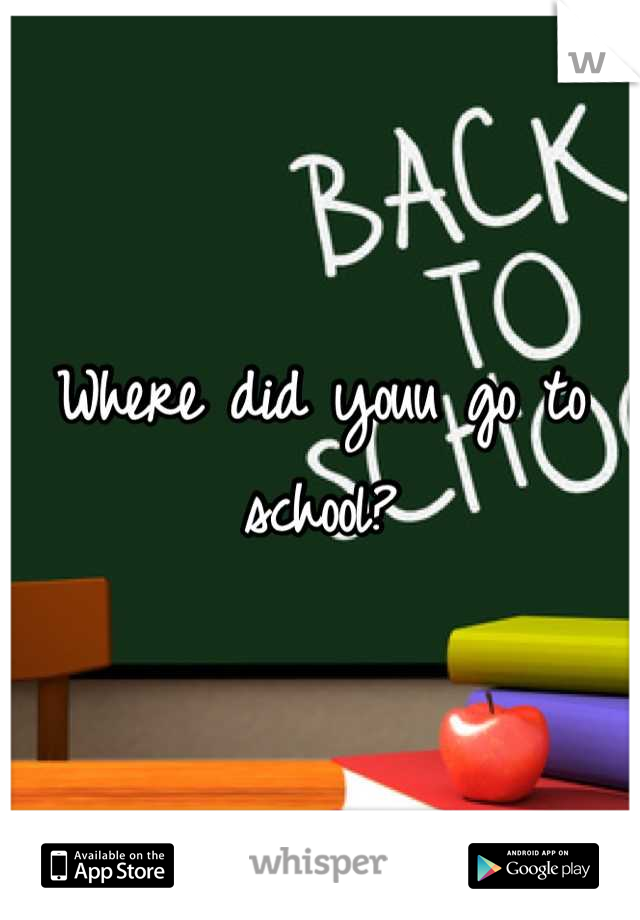 Where did youu go to school?