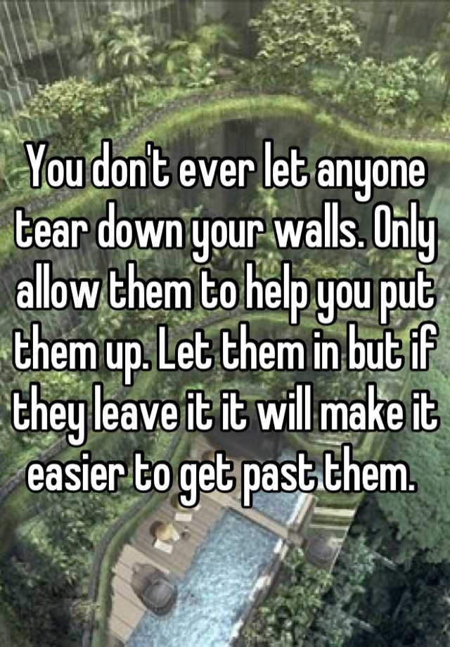 Tear Down Your Walls Meaning