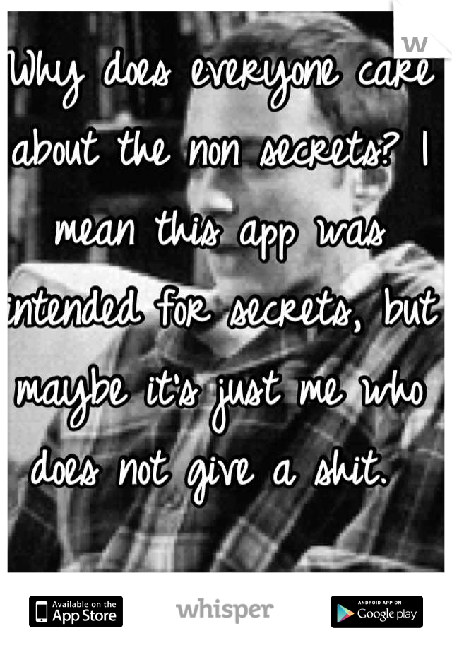 Why does everyone care about the non secrets? I mean this app was intended for secrets, but maybe it's just me who does not give a shit. 