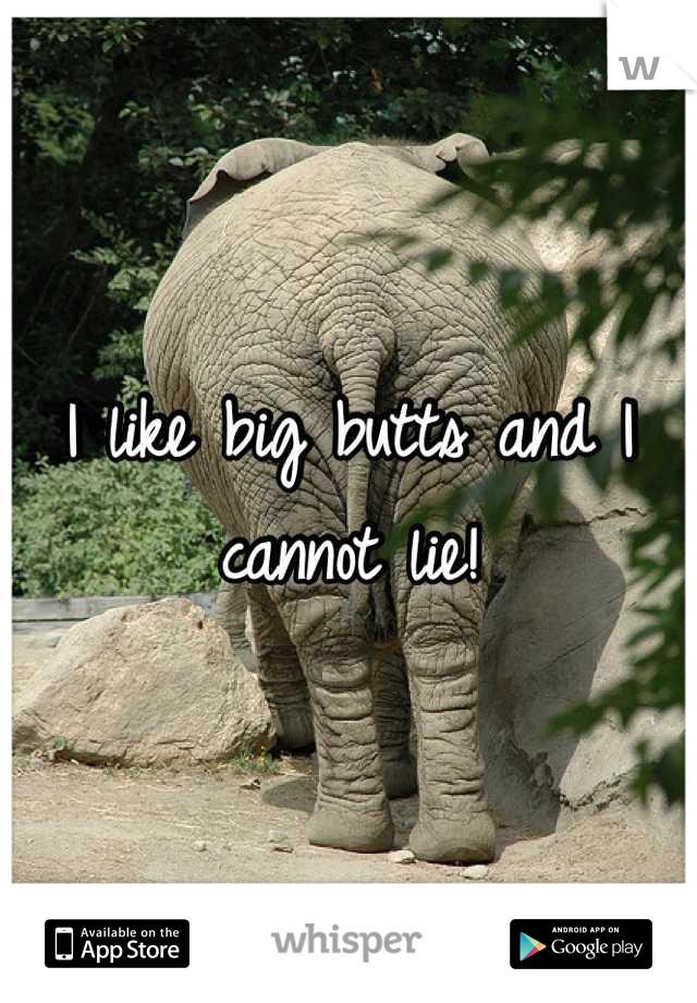 I like big butts and I cannot lie!