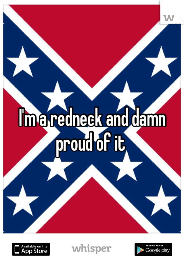I'm a redneck and damn proud of it 