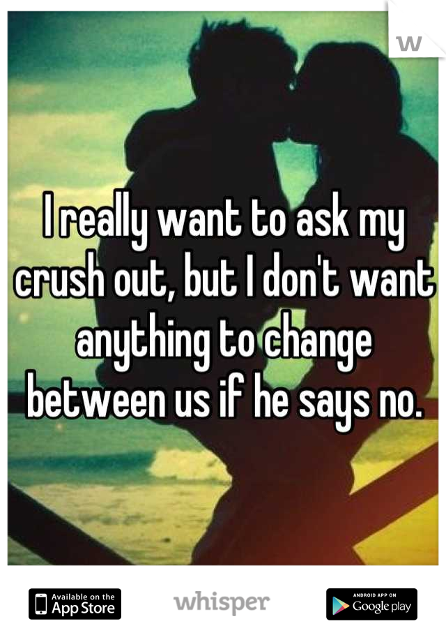I really want to ask my crush out, but I don't want anything to change between us if he says no.
