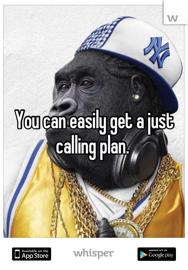 You can easily get a just calling plan. 