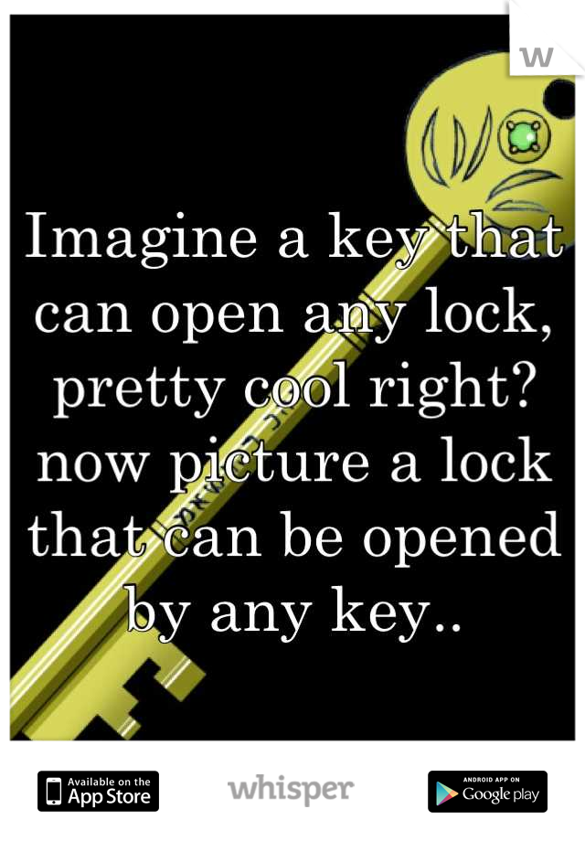Imagine a key that can open any lock, pretty cool right? now picture a lock that can be opened by any key..