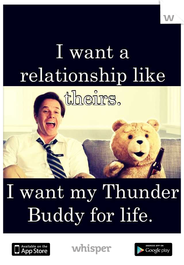 I want a relationship like theirs. 



I want my Thunder Buddy for life. 
