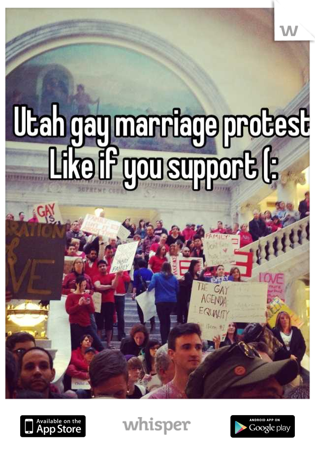 Utah gay marriage protest
Like if you support (: