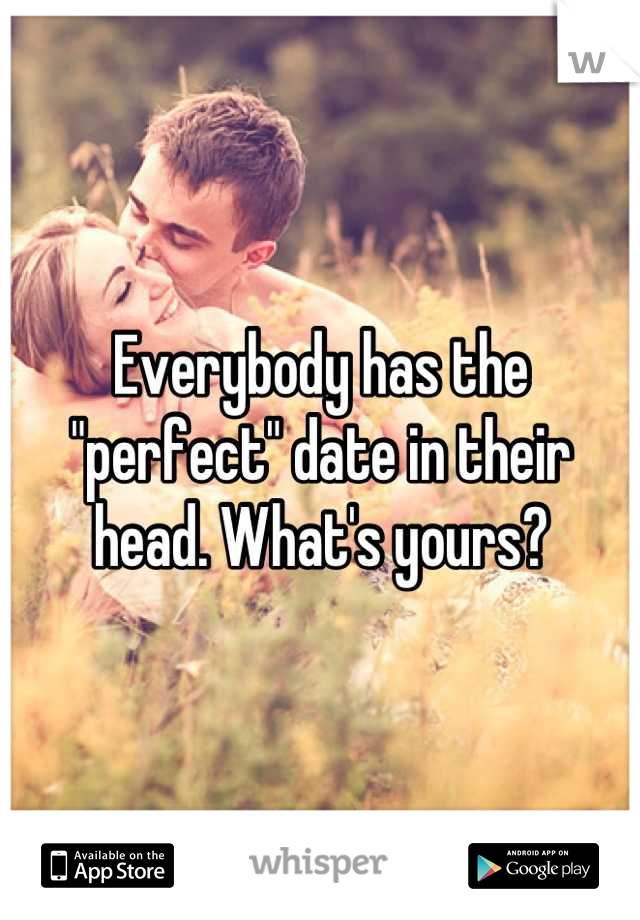 Everybody has the "perfect" date in their head. What's yours?
