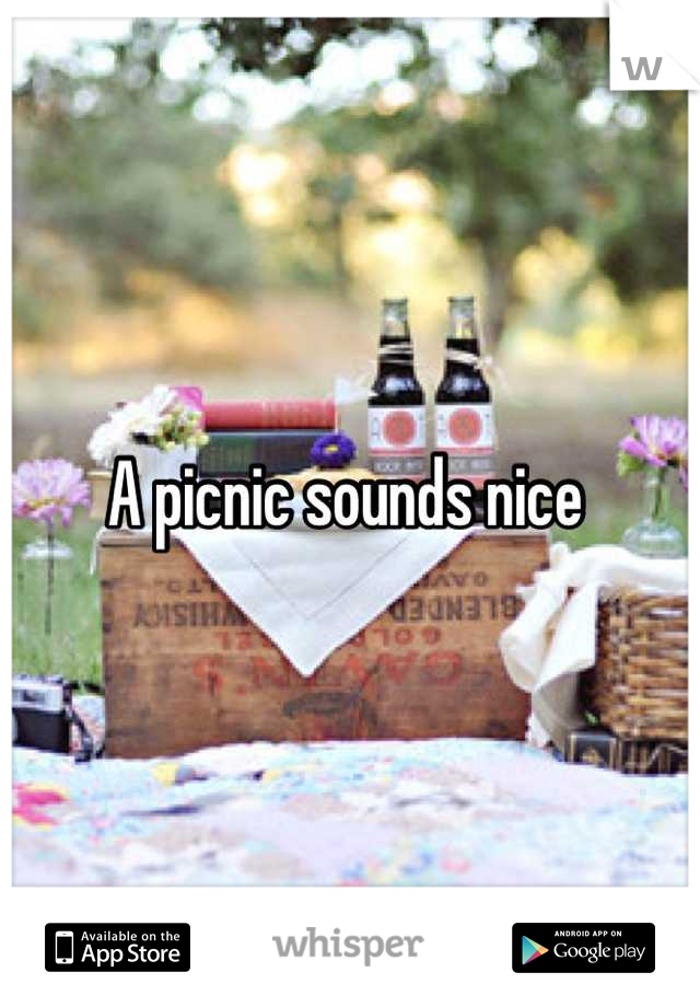 A picnic sounds nice 
