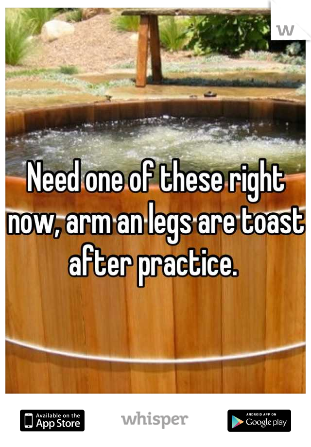 Need one of these right now, arm an legs are toast after practice. 