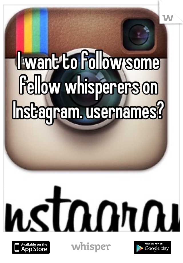I want to follow some fellow whisperers on Instagram. usernames?