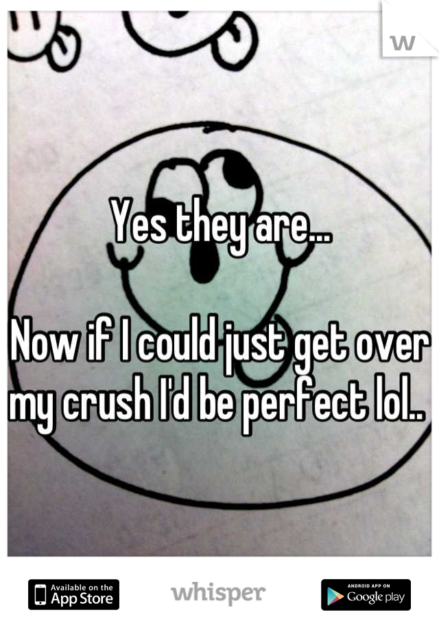Yes they are... 

Now if I could just get over my crush I'd be perfect lol.. 