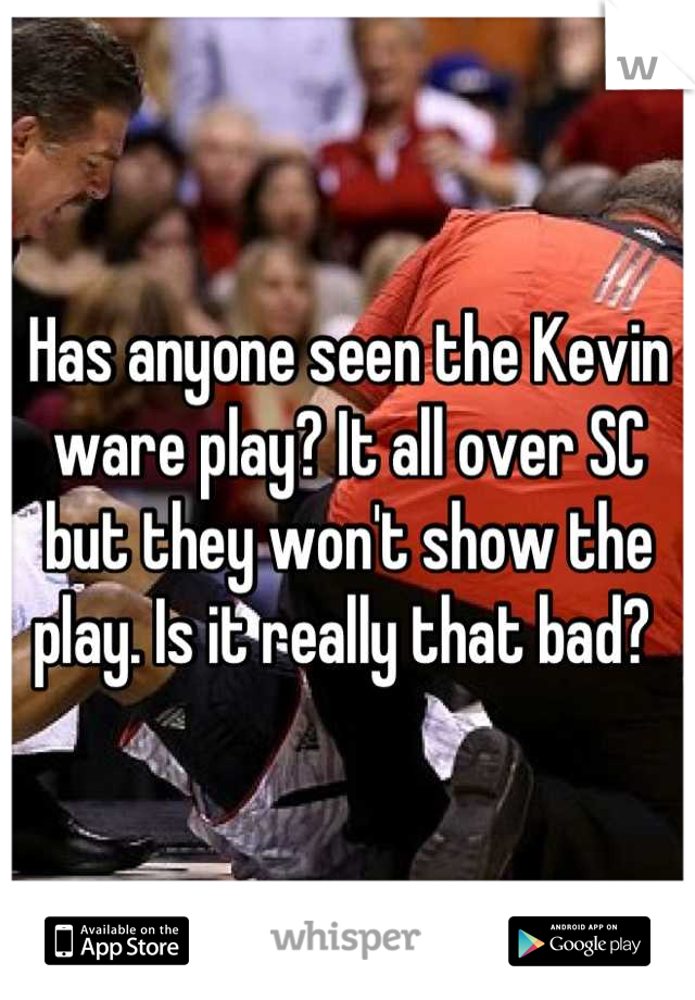 Has anyone seen the Kevin ware play? It all over SC but they won't show the play. Is it really that bad? 