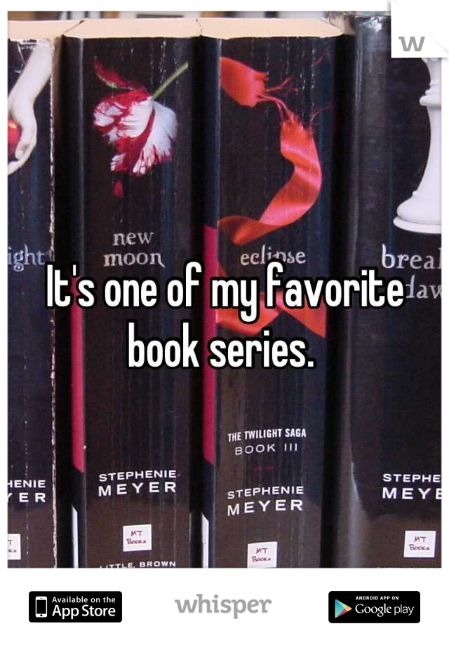 It's one of my favorite book series. 