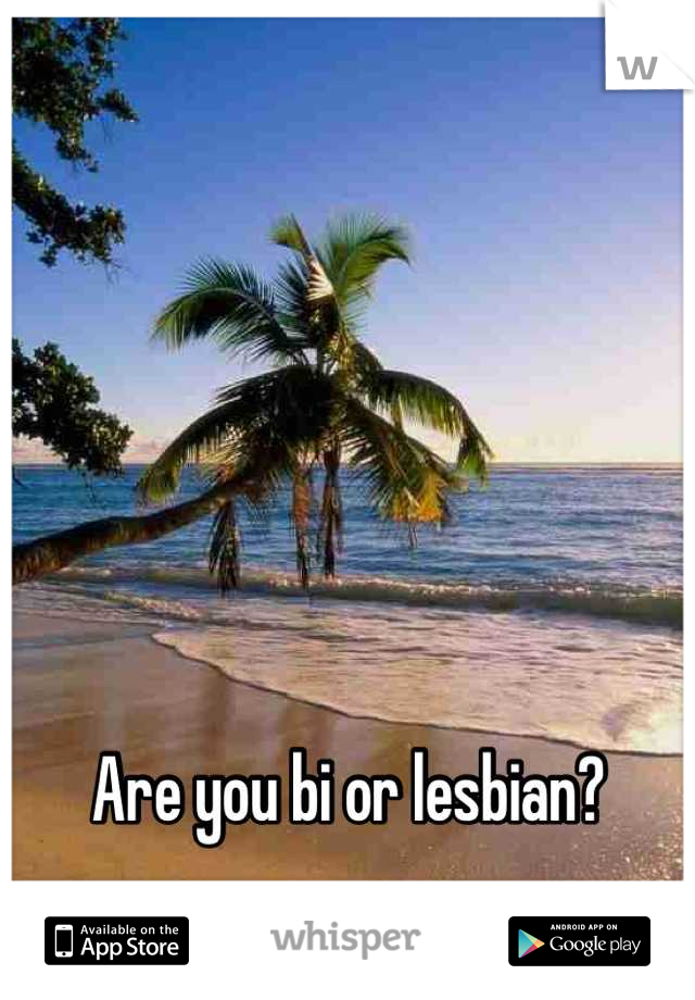 Are you bi or lesbian?