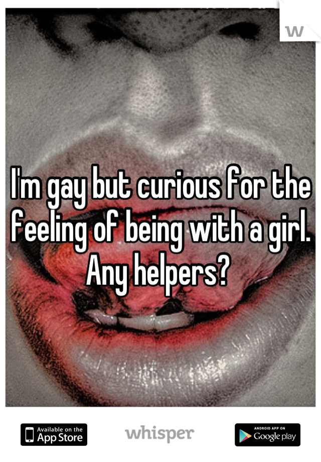 I'm gay but curious for the feeling of being with a girl. Any helpers? 