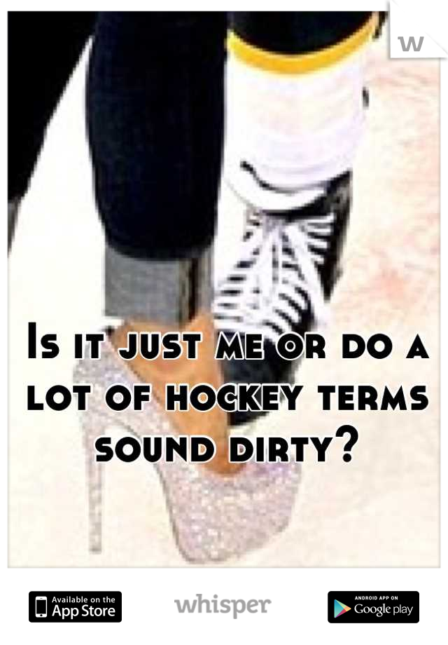 Is it just me or do a lot of hockey terms sound dirty?