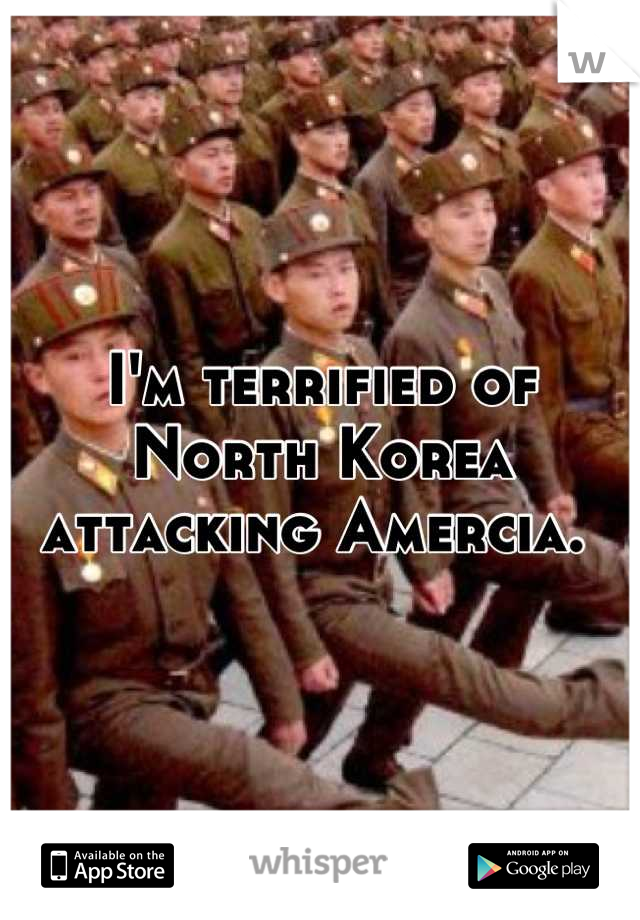 I'm terrified of North Korea attacking Amercia. 