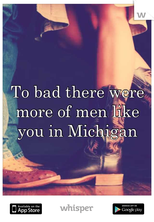 To bad there were more of men like you in michigan
