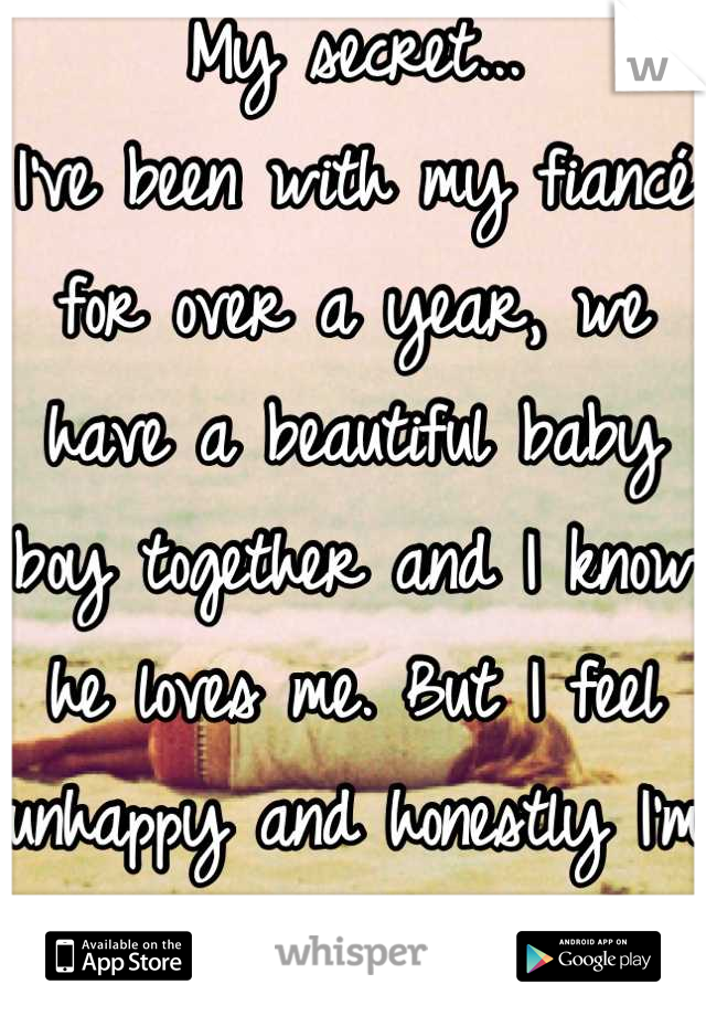 My secret...
I've been with my fiancé for over a year, we have a beautiful baby boy together and I know he loves me. But I feel unhappy and honestly I'm not sure if I love him. 