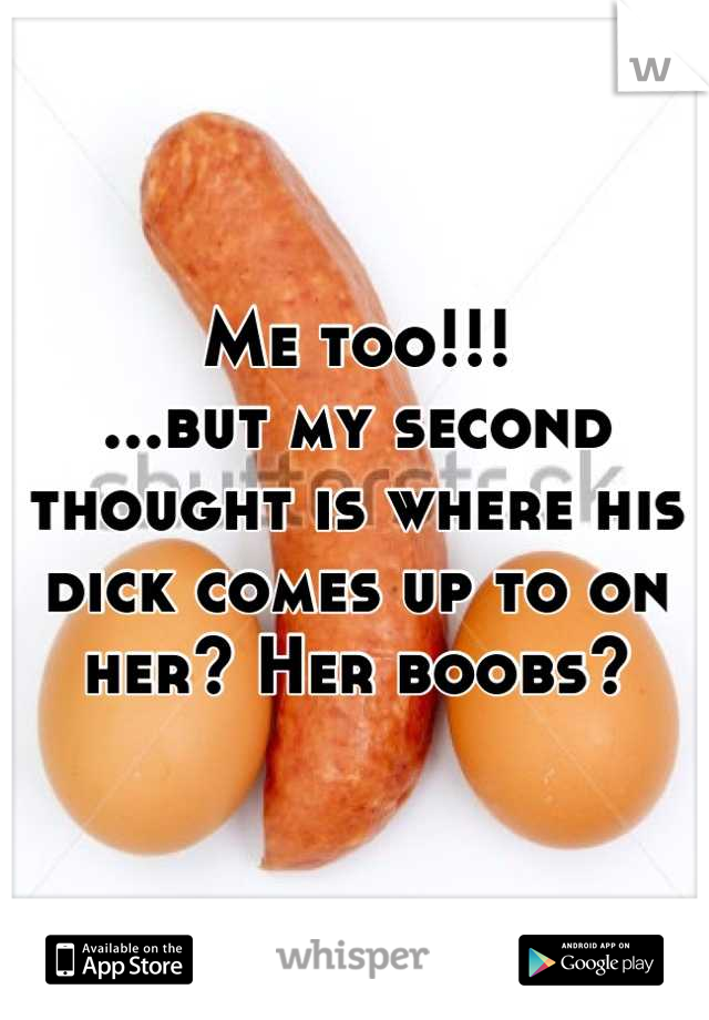 Me too!!!
...but my second thought is where his dick comes up to on her? Her boobs?