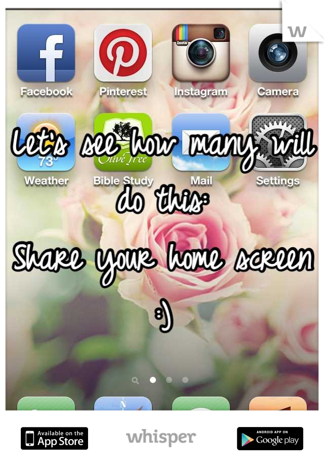 Let's see how many will do this:
Share your home screen :)