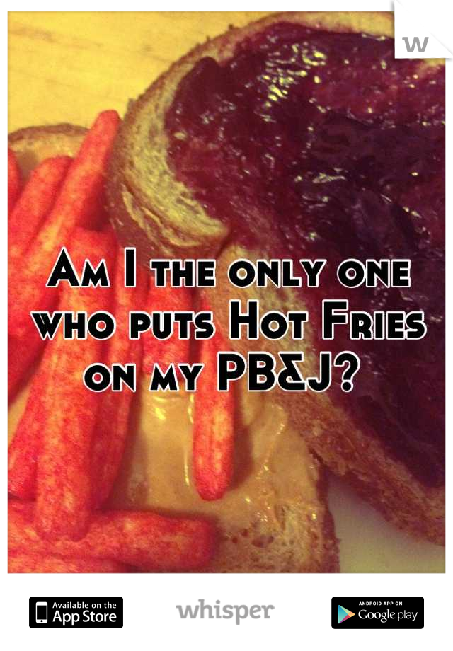 Am I the only one who puts Hot Fries on my PB&J? 