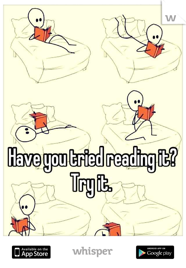 Have you tried reading it? Try it. 