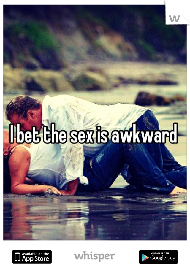 I bet the sex is awkward 