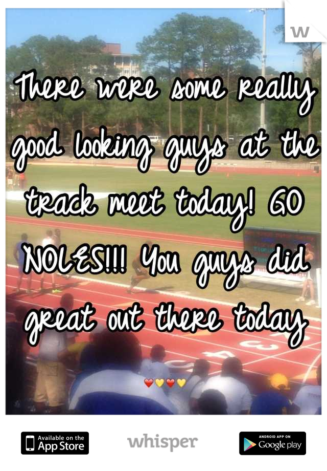 There were some really good looking guys at the track meet today! GO NOLES!!! You guys did great out there today ❤💛❤💛