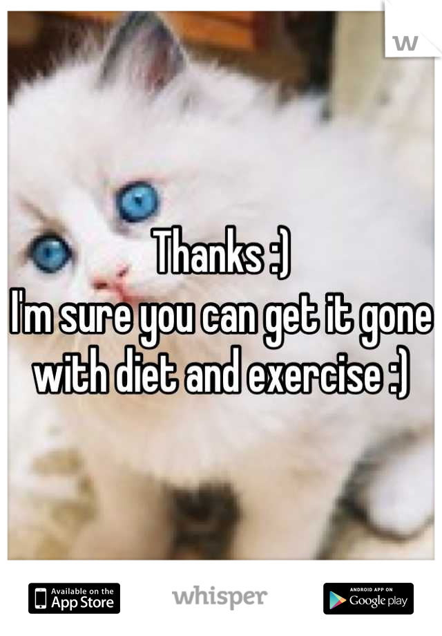 Thanks :)
I'm sure you can get it gone with diet and exercise :)