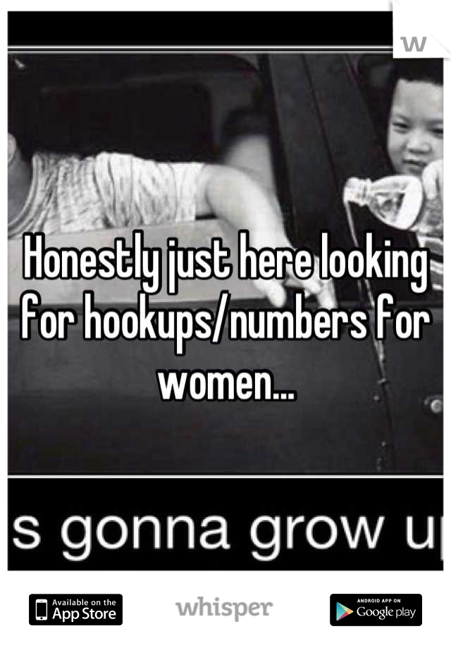 Honestly just here looking for hookups/numbers for women...
