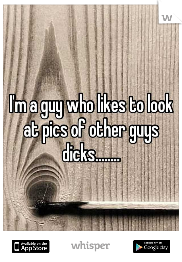 I'm a guy who likes to look at pics of other guys dicks........