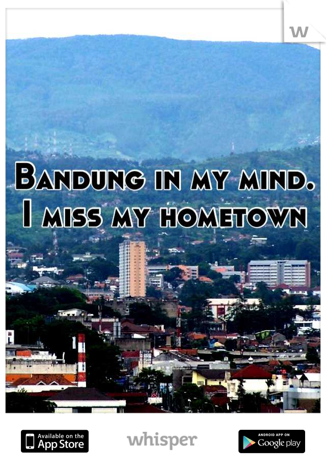 Bandung in my mind. I miss my hometown
