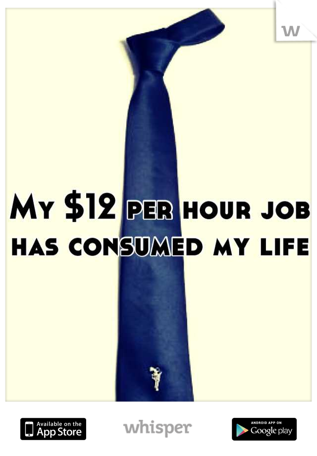 My $12 per hour job has consumed my life