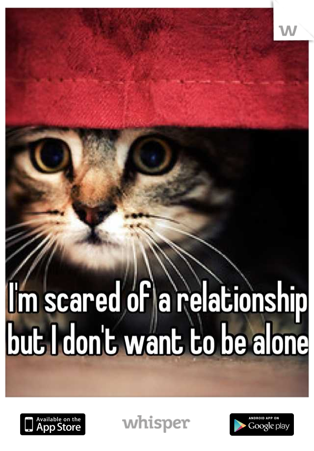 I'm scared of a relationship but I don't want to be alone 