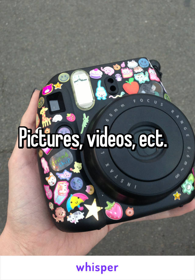 Pictures, videos, ect.   