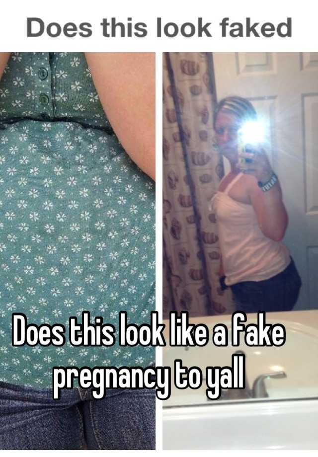 Does this look like a fake pregnancy to yall