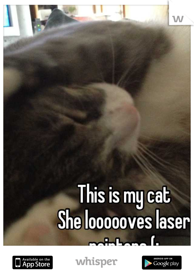This is my cat
She loooooves laser pointers (: