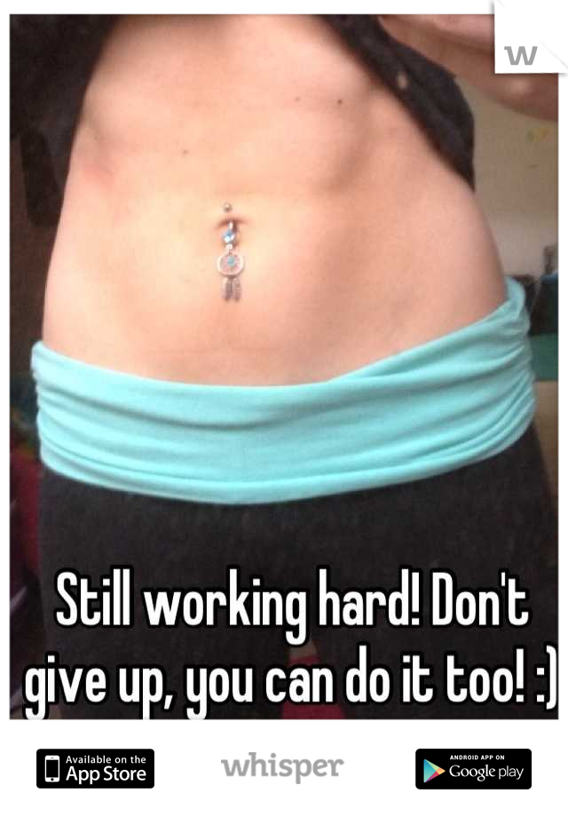 Still working hard! Don't give up, you can do it too! :)