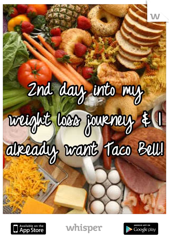 2nd day into my weight loss journey & I already want Taco Bell! 
