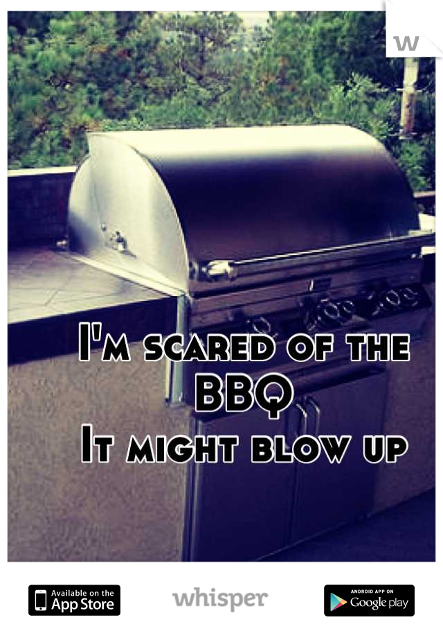 I'm scared of the BBQ 
It might blow up