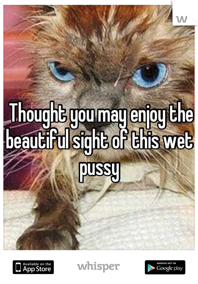  Thought you may enjoy the beautiful sight of this wet pussy