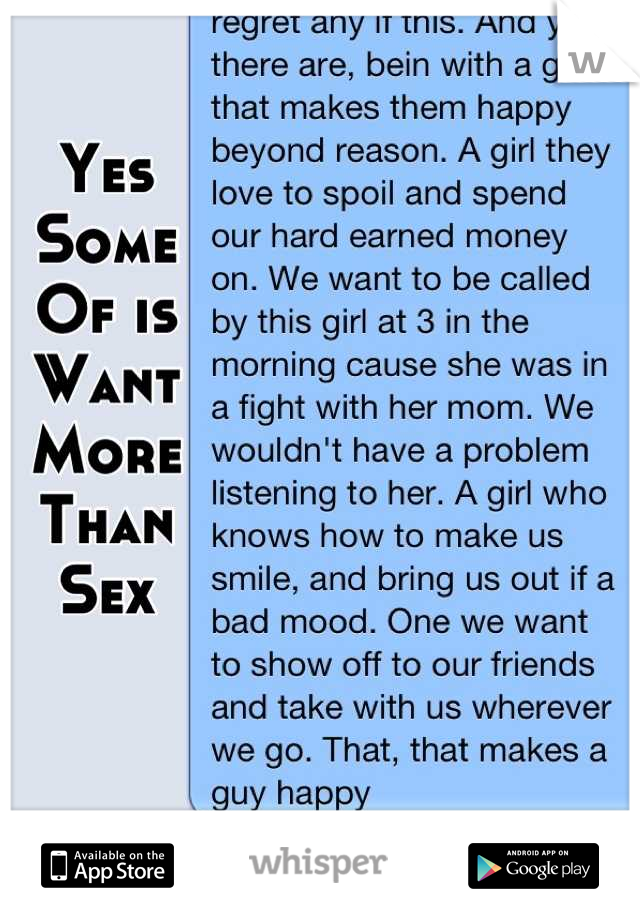 Yes
Some
Of is
Want
More
Than
Sex