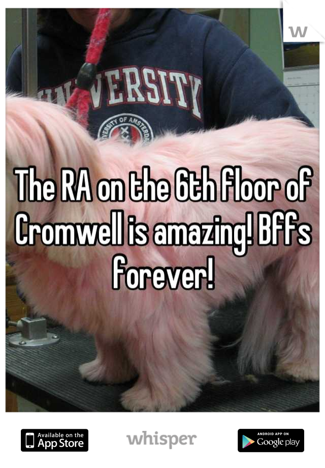 The RA on the 6th floor of Cromwell is amazing! Bffs forever!