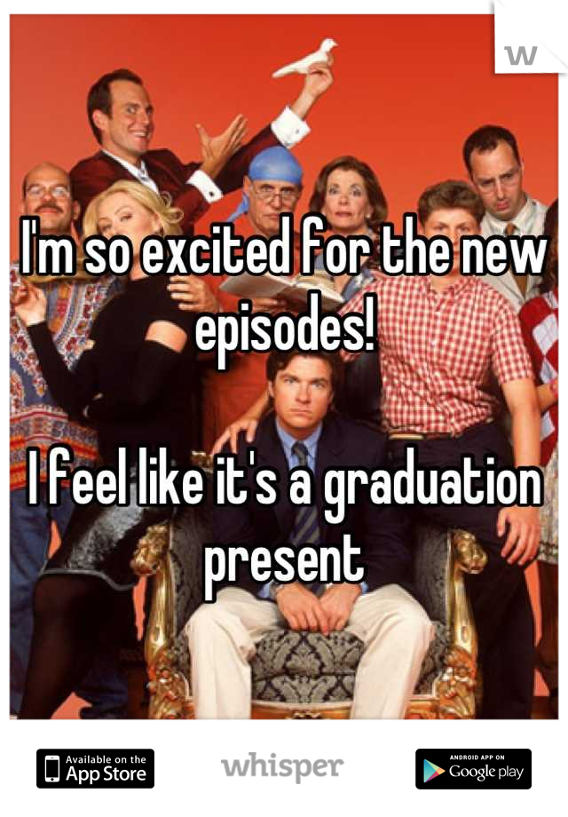 I'm so excited for the new episodes! 

I feel like it's a graduation present