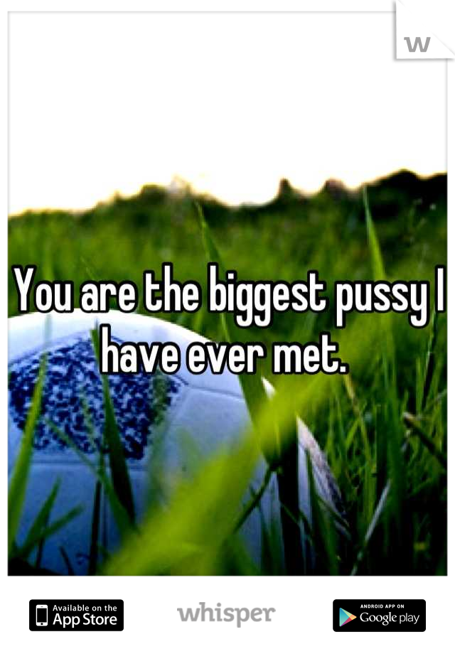 You are the biggest pussy I have ever met. 