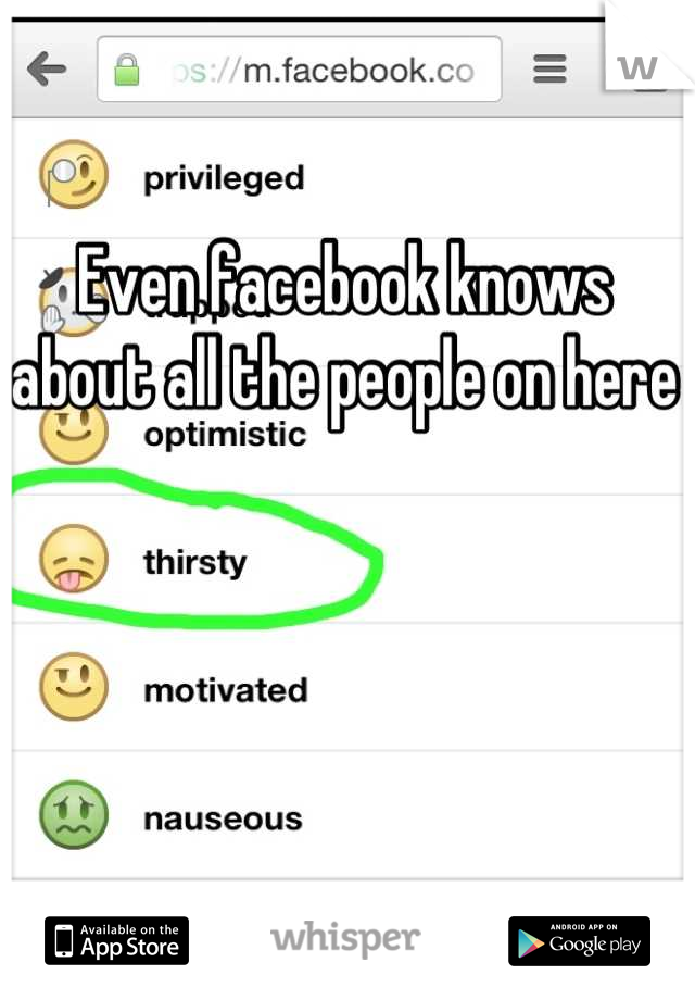 Even facebook knows about all the people on here