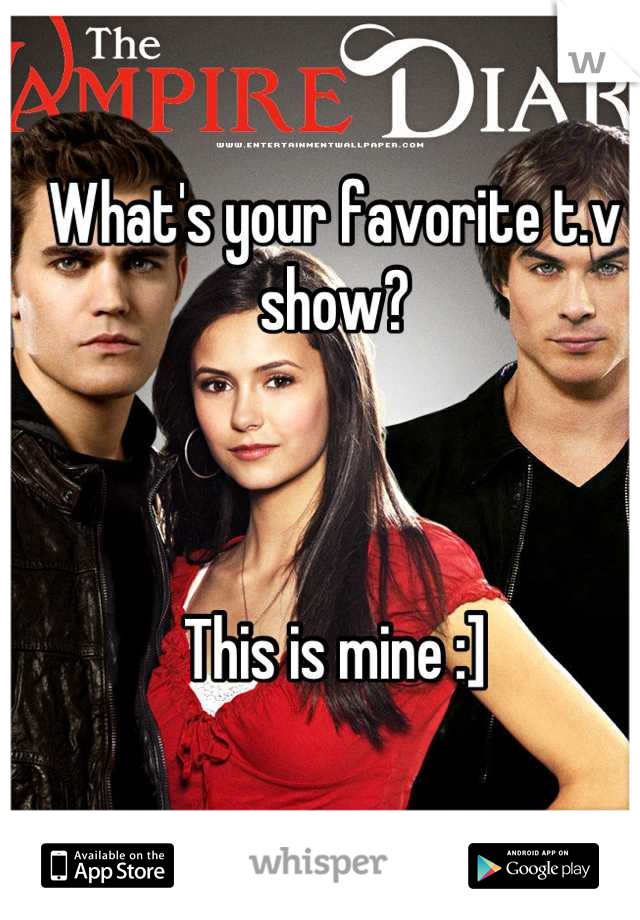 What's your favorite t.v show?



This is mine :]